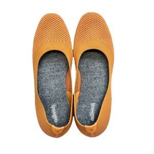 Allbirds Tree Breezers Womens size 8.5 Orange Flats Washable Comfort Work Shoes